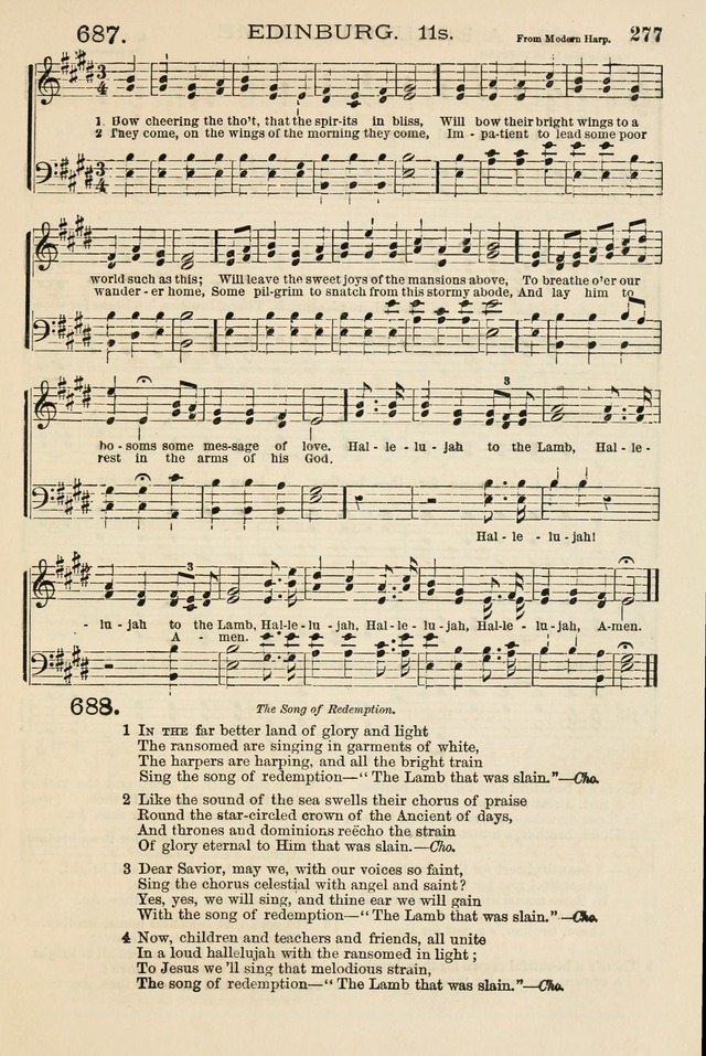 The Tribute of Praise: a collection of hymns and tunes for public and social worship, and for the use in the family circle and Sabbath school page 277