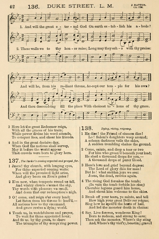The Tribute of Praise: a collection of hymns and tunes for public and social worship, and for the use in the family circle and Sabbath school page 42
