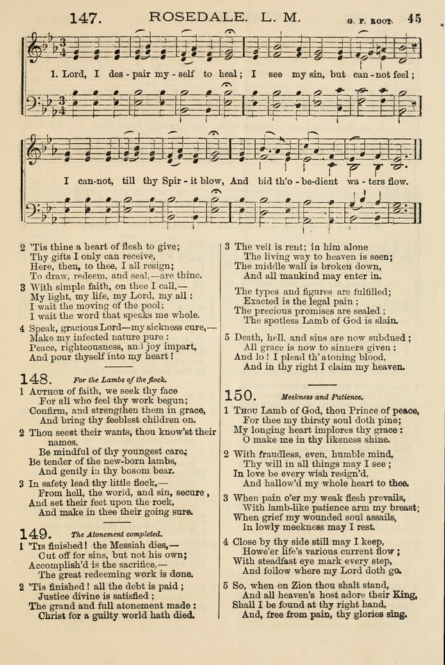The Tribute of Praise: a collection of hymns and tunes for public and social worship, and for the use in the family circle and Sabbath school page 45