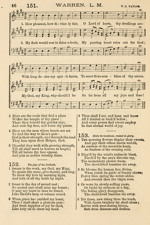 The Tribute of Praise: a collection of hymns and tunes for public and social worship, and for the use in the family circle and Sabbath school page 46