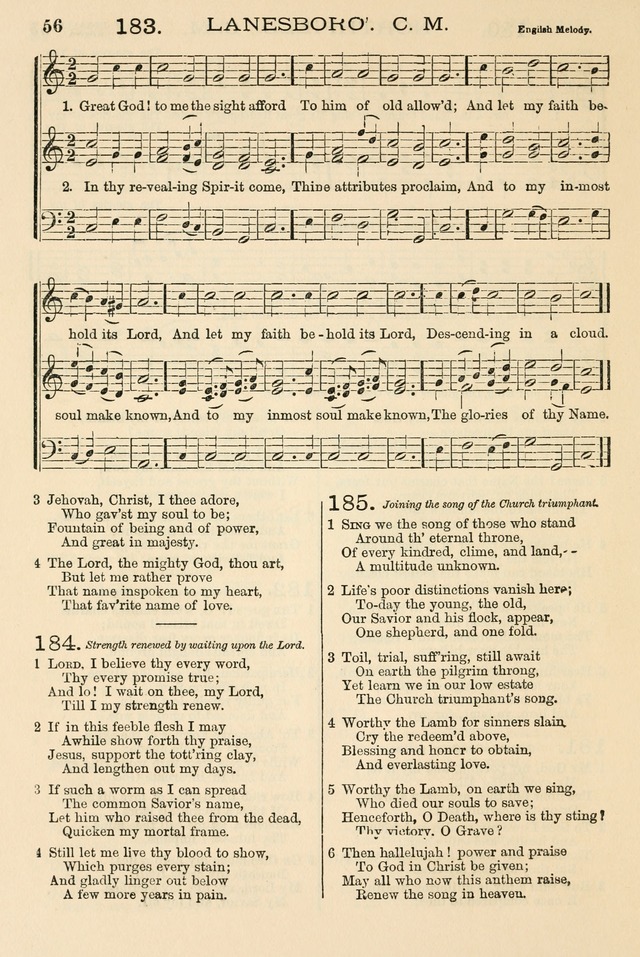 The Tribute of Praise: a collection of hymns and tunes for public and social worship, and for the use in the family circle and Sabbath school page 56