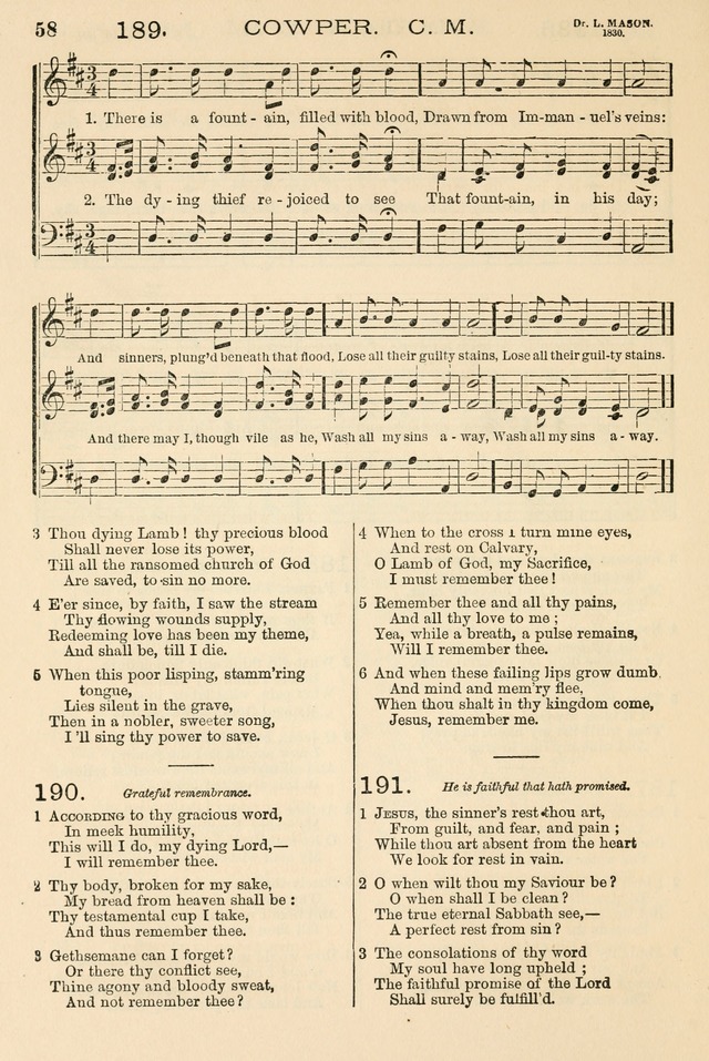 The Tribute of Praise: a collection of hymns and tunes for public and social worship, and for the use in the family circle and Sabbath school page 58