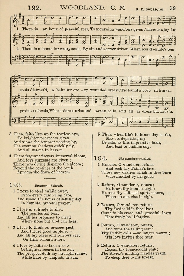 The Tribute of Praise: a collection of hymns and tunes for public and social worship, and for the use in the family circle and Sabbath school page 59