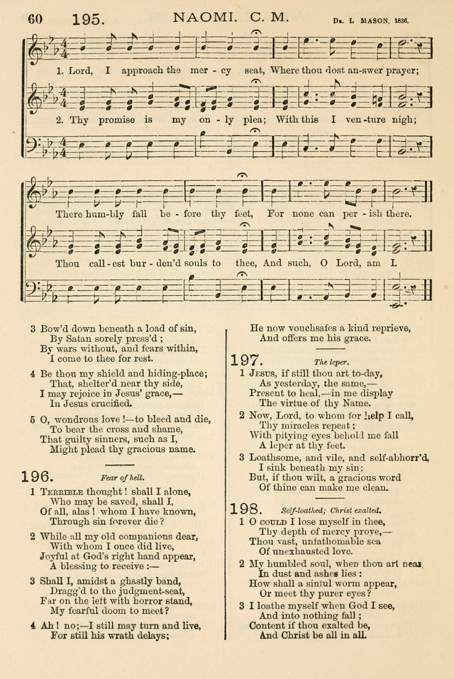 The Tribute of Praise: a collection of hymns and tunes for public and social worship, and for the use in the family circle and Sabbath school page 60
