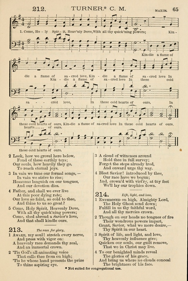 The Tribute of Praise: a collection of hymns and tunes for public and social worship, and for the use in the family circle and Sabbath school page 65