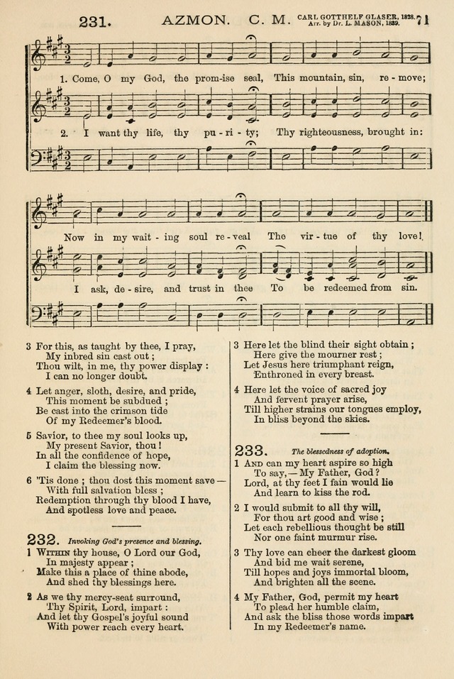 The Tribute of Praise: a collection of hymns and tunes for public and social worship, and for the use in the family circle and Sabbath school page 71