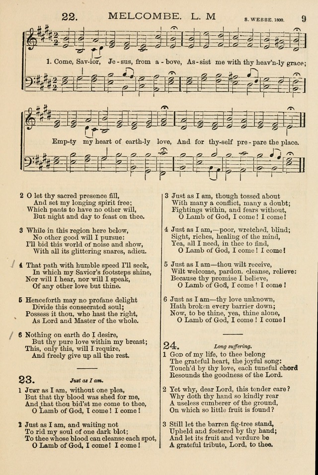 The Tribute of Praise: a collection of hymns and tunes for public and social worship, and for the use in the family circle and Sabbath school page 9