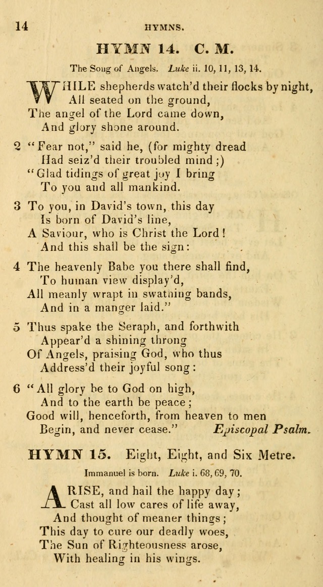 The Universalist Hymn-Book: a new collection of psalms and hymns, for the use of Universalist Societies (Stereotype ed.) page 14