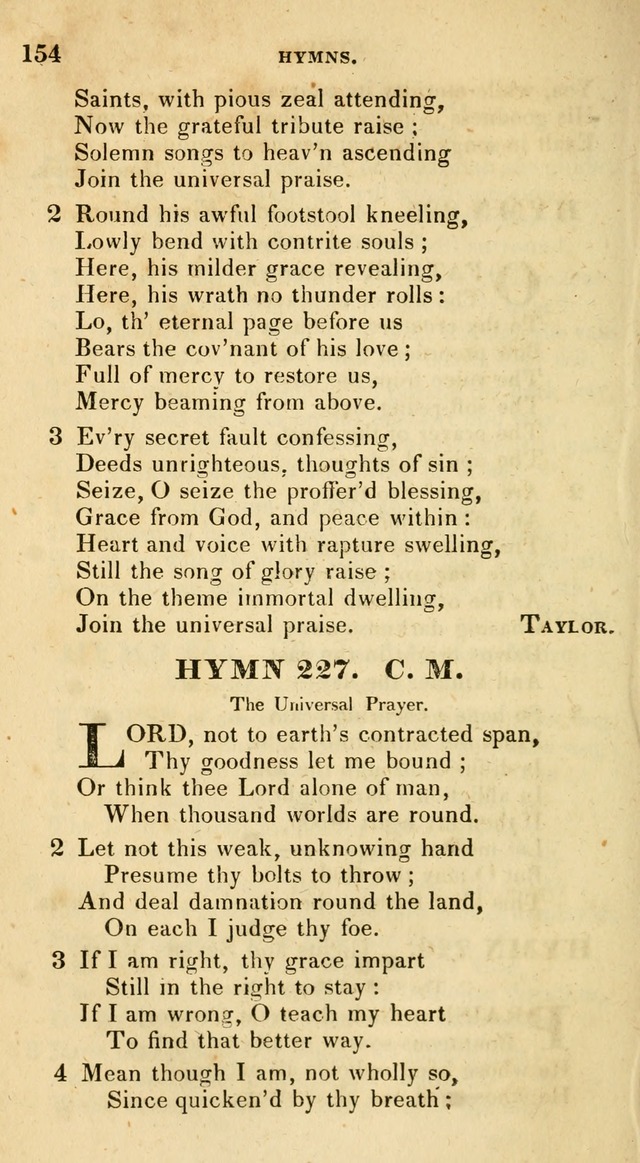The Universalist Hymn-Book: a new collection of psalms and hymns, for the use of Universalist Societies (Stereotype ed.) page 154