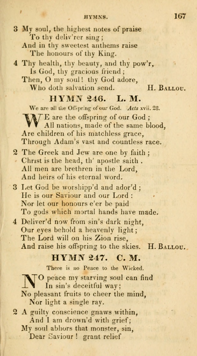 The Universalist Hymn-Book: a new collection of psalms and hymns, for the use of Universalist Societies (Stereotype ed.) page 167