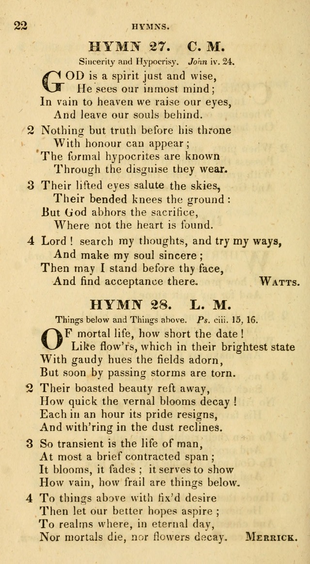 The Universalist Hymn-Book: a new collection of psalms and hymns, for the use of Universalist Societies (Stereotype ed.) page 22