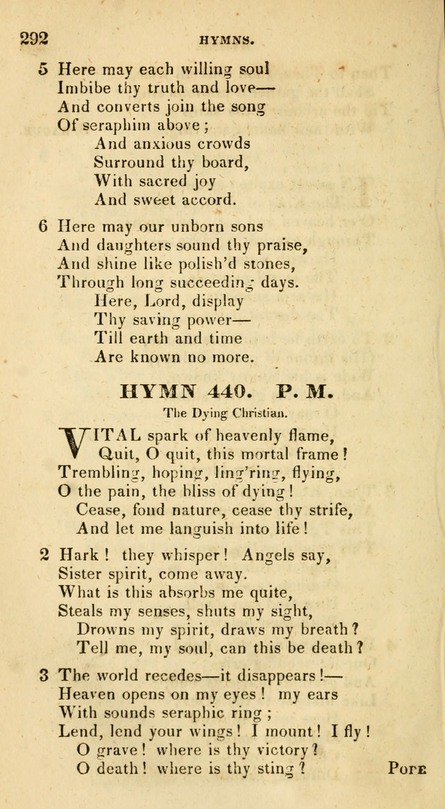 The Universalist Hymn-Book: a new collection of psalms and hymns, for the use of Universalist Societies (Stereotype ed.) page 292