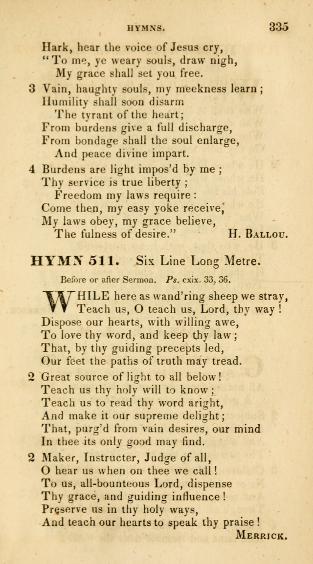 The Universalist Hymn-Book: a new collection of psalms and hymns, for the use of Universalist Societies (Stereotype ed.) page 335