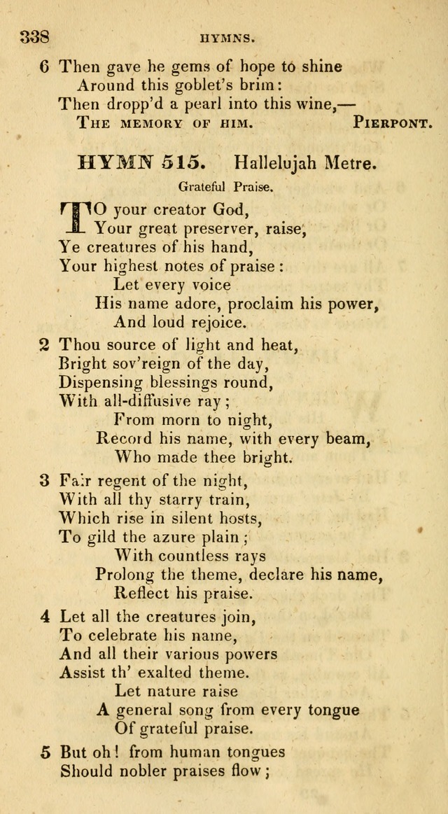 The Universalist Hymn-Book: a new collection of psalms and hymns, for the use of Universalist Societies (Stereotype ed.) page 338