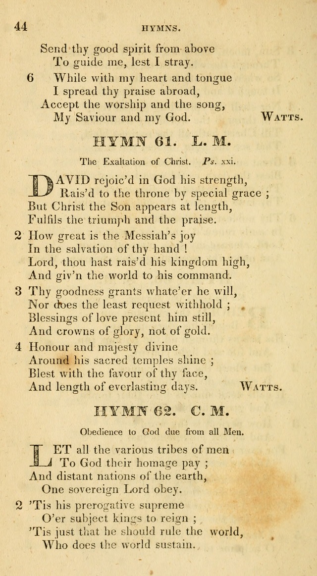 The Universalist Hymn-Book: a new collection of psalms and hymns, for the use of Universalist Societies (Stereotype ed.) page 44