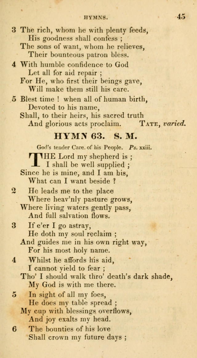 The Universalist Hymn-Book: a new collection of psalms and hymns, for the use of Universalist Societies (Stereotype ed.) page 45
