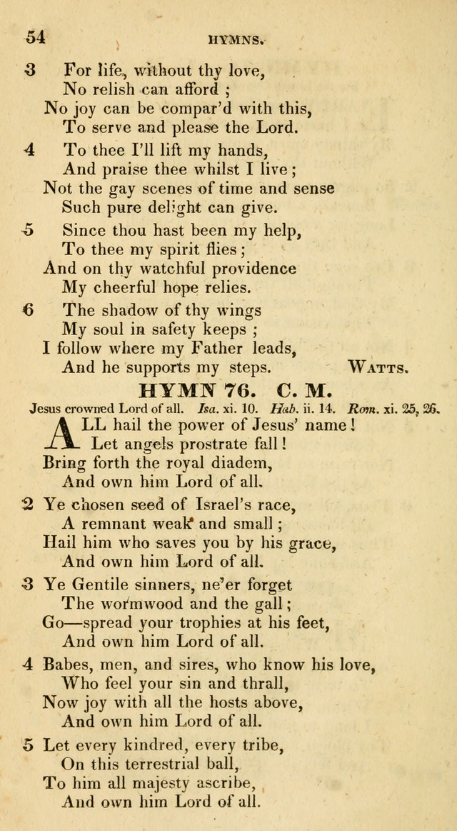 The Universalist Hymn-Book: a new collection of psalms and hymns, for the use of Universalist Societies (Stereotype ed.) page 54