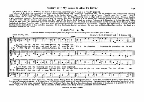 Union Harp and History of Songs: with sketch of the authors of tunes and hymns page 219