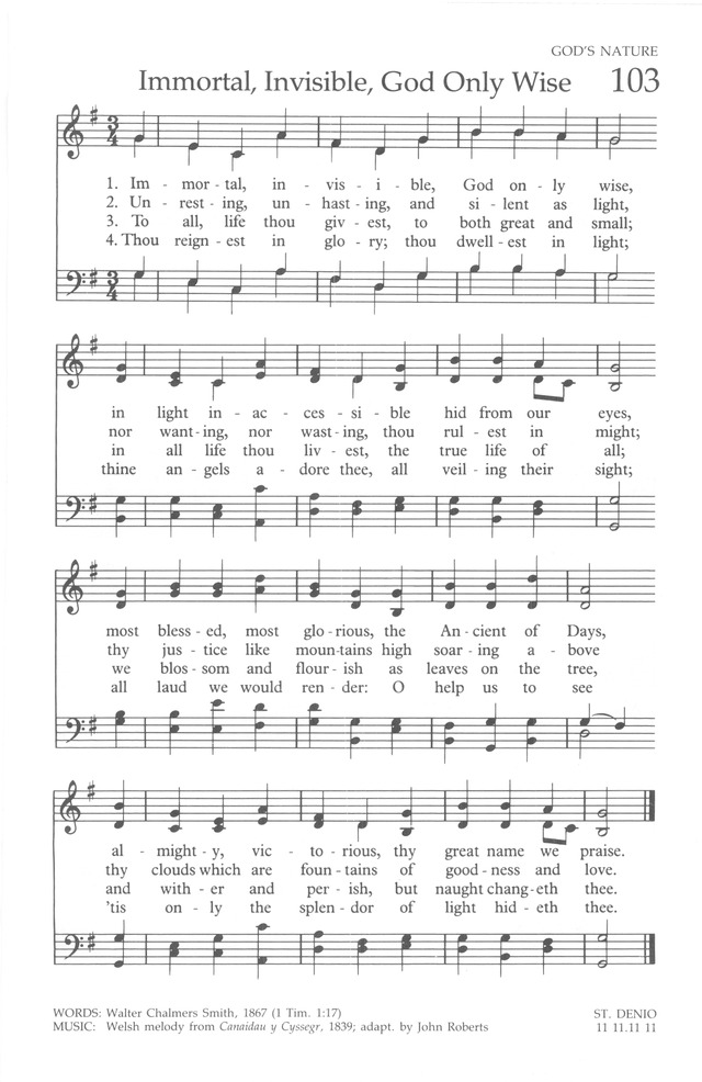 The United Methodist Hymnal page 103