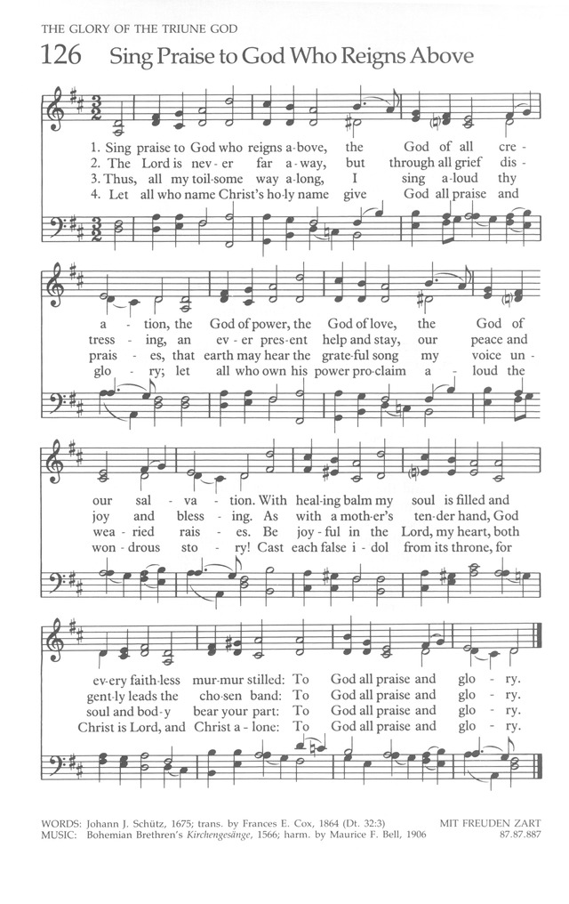 The United Methodist Hymnal page 126