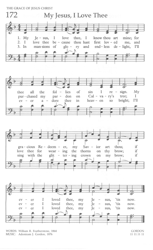The United Methodist Hymnal page 172