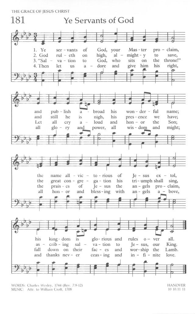 The United Methodist Hymnal page 182