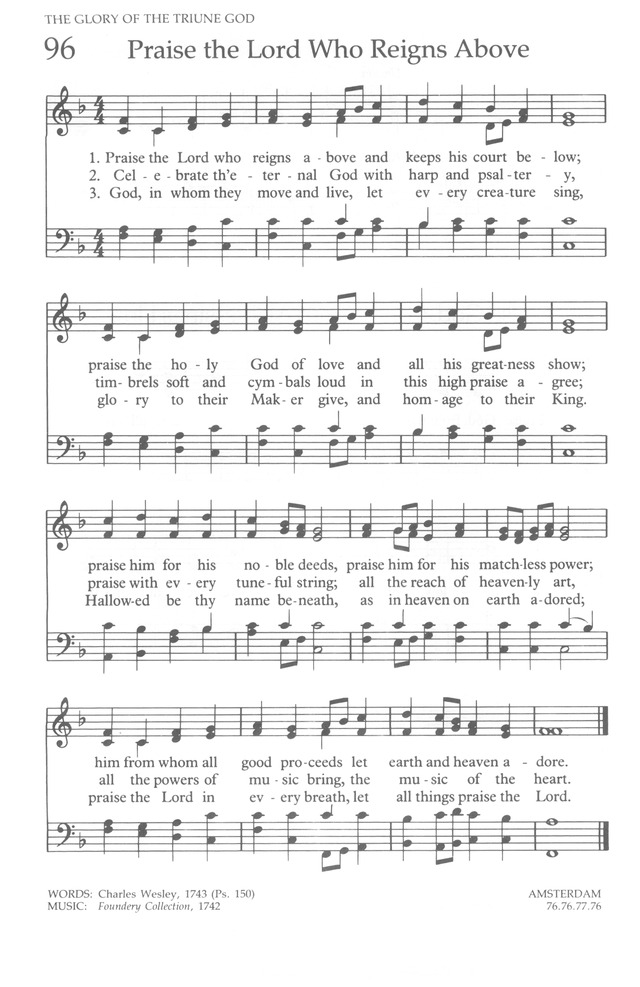 The United Methodist Hymnal page 96