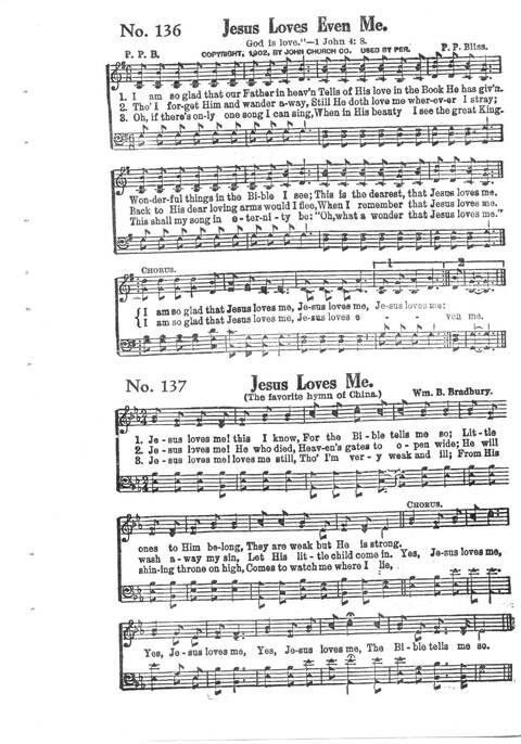 Universal Songs and Hymns, a complete hymnal page 140