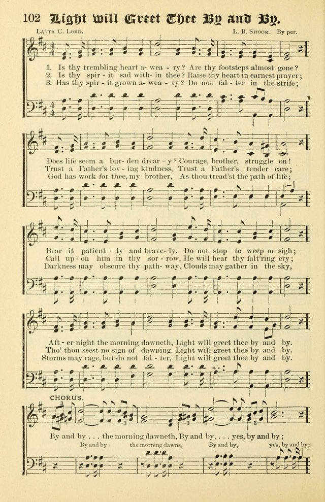 Unfading Treasures: a compilation of sacred songs and hymns, adapted for use by Sunday schools, Epworth Leagues, endeavor societies, pastors, evangelists, choristers, etc. page 102