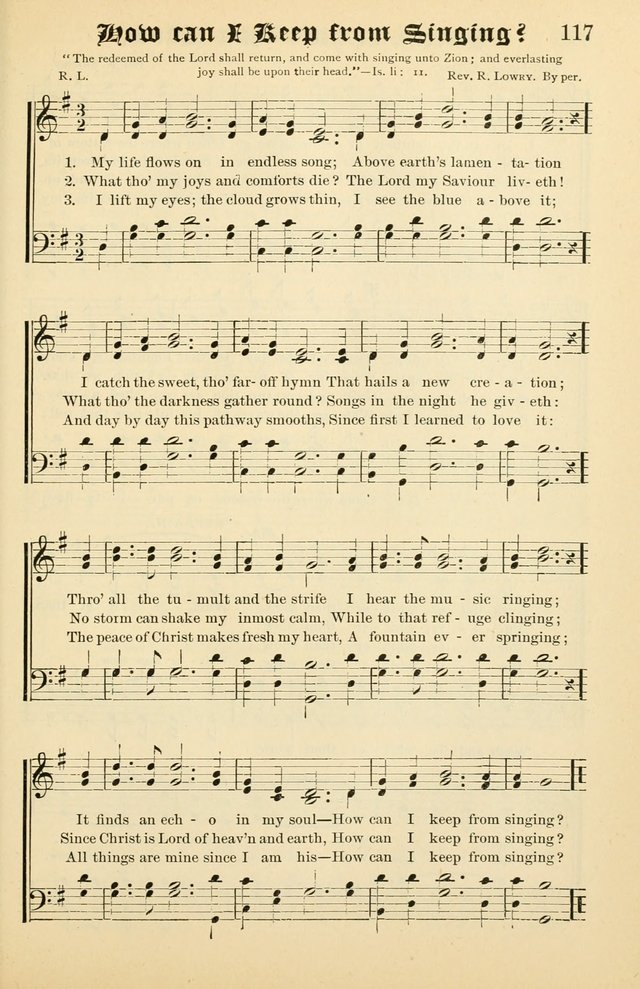 Unfading Treasures: a compilation of sacred songs and hymns, adapted for use by Sunday schools, Epworth Leagues, endeavor societies, pastors, evangelists, choristers, etc. page 117