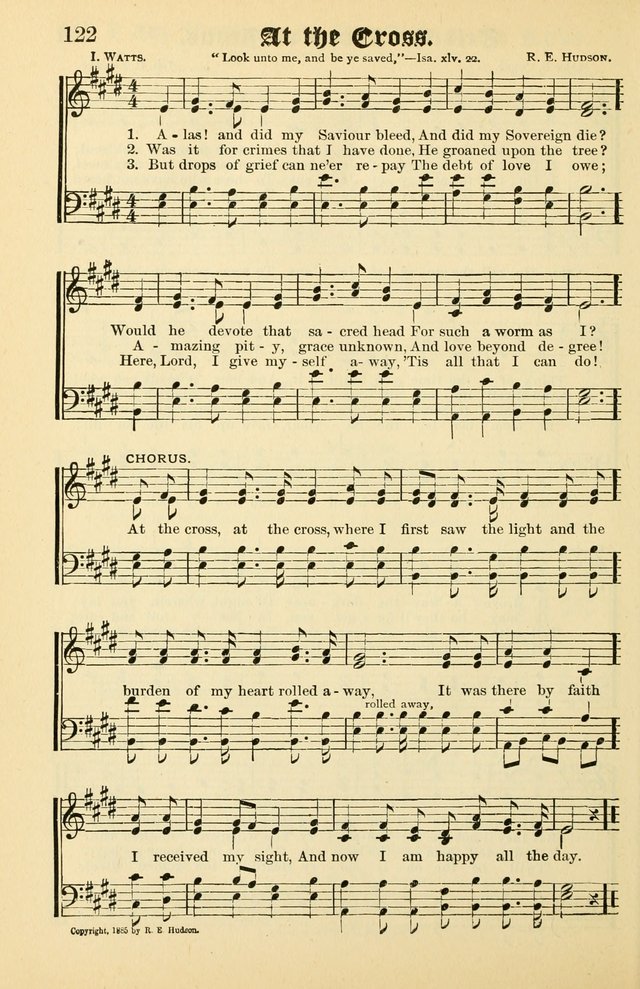 Unfading Treasures: a compilation of sacred songs and hymns, adapted for use by Sunday schools, Epworth Leagues, endeavor societies, pastors, evangelists, choristers, etc. page 122