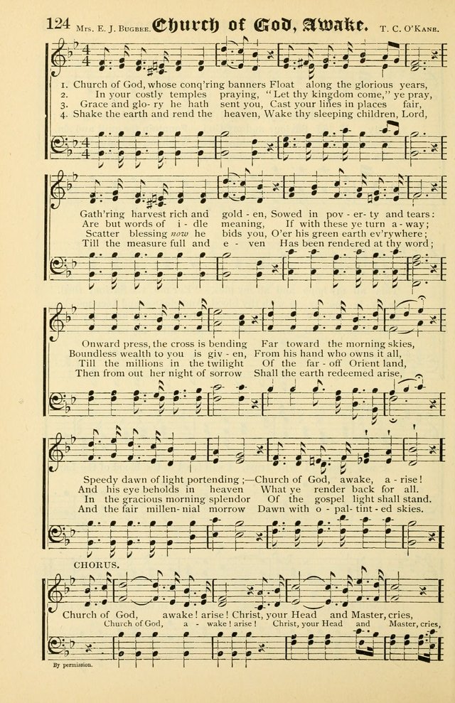 Unfading Treasures: a compilation of sacred songs and hymns, adapted for use by Sunday schools, Epworth Leagues, endeavor societies, pastors, evangelists, choristers, etc. page 124
