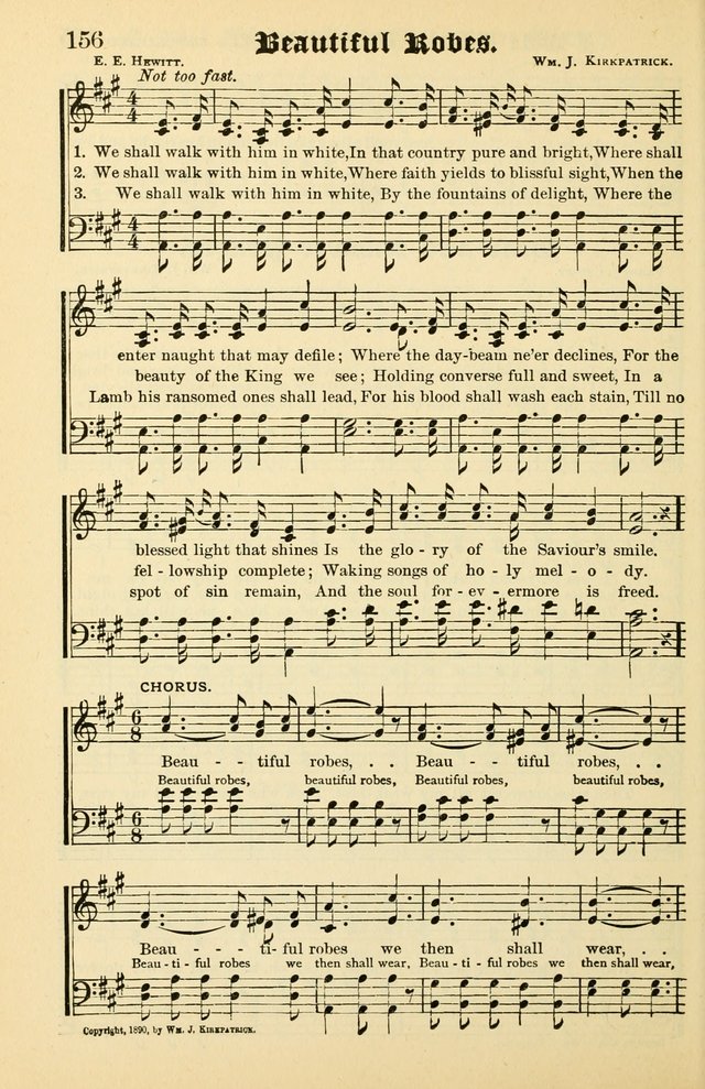 Unfading Treasures: a compilation of sacred songs and hymns, adapted for use by Sunday schools, Epworth Leagues, endeavor societies, pastors, evangelists, choristers, etc. page 156