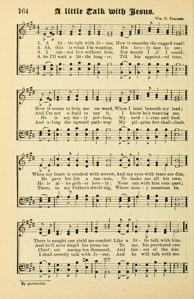 Unfading Treasures: a compilation of sacred songs and hymns, adapted for use by Sunday schools, Epworth Leagues, endeavor societies, pastors, evangelists, choristers, etc. page 164