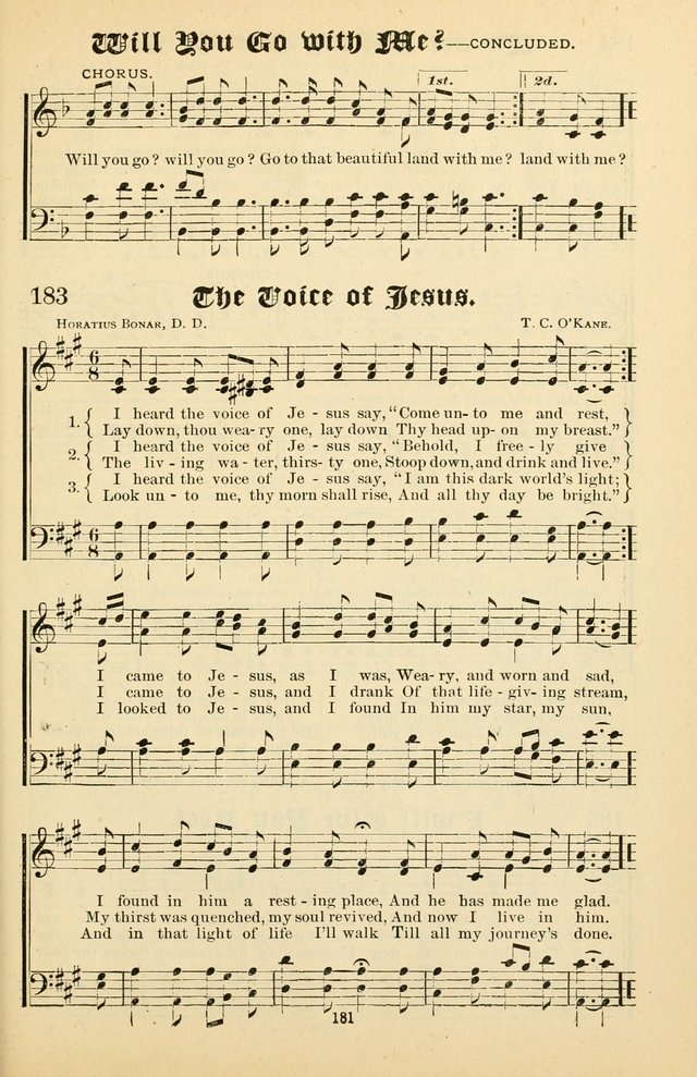 Unfading Treasures: a compilation of sacred songs and hymns, adapted for use by Sunday schools, Epworth Leagues, endeavor societies, pastors, evangelists, choristers, etc. page 181