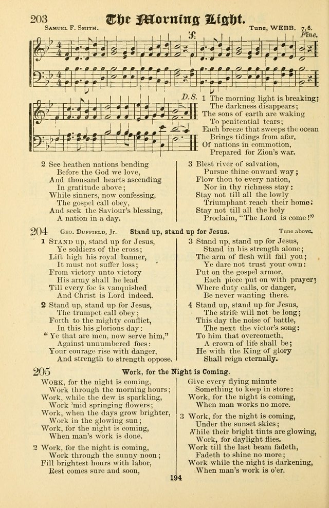 Unfading Treasures: a compilation of sacred songs and hymns, adapted for use by Sunday schools, Epworth Leagues, endeavor societies, pastors, evangelists, choristers, etc. page 194