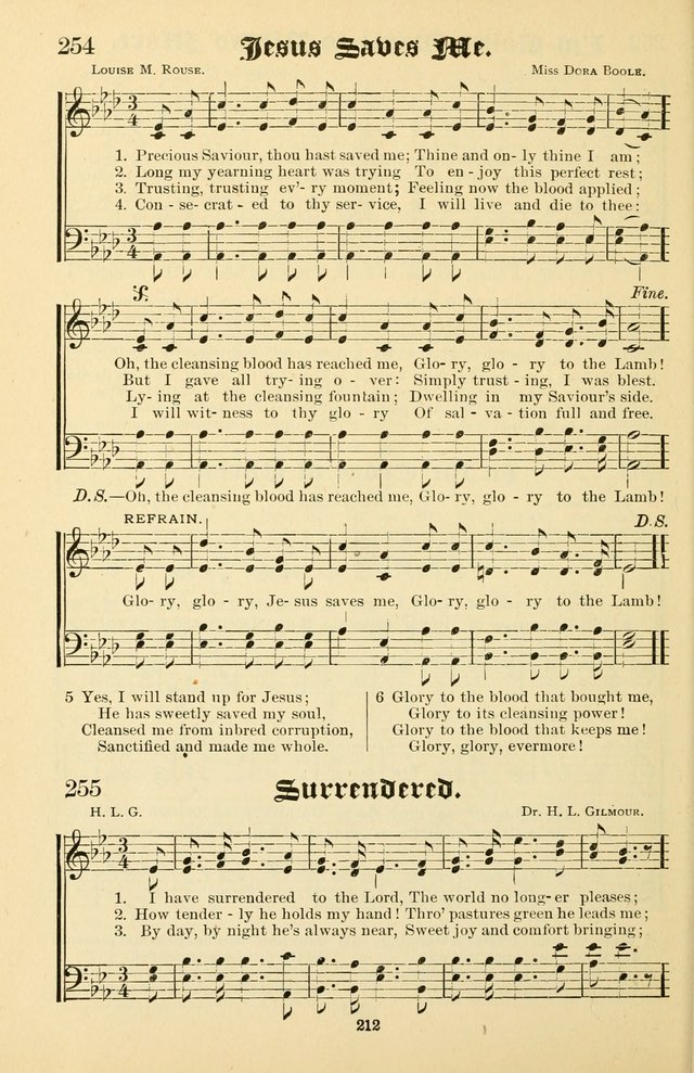 Unfading Treasures: a compilation of sacred songs and hymns, adapted for use by Sunday schools, Epworth Leagues, endeavor societies, pastors, evangelists, choristers, etc. page 212