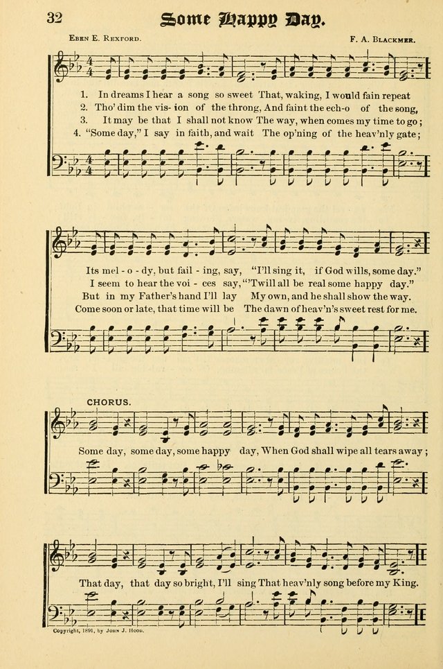 Unfading Treasures: a compilation of sacred songs and hymns, adapted for use by Sunday schools, Epworth Leagues, endeavor societies, pastors, evangelists, choristers, etc. page 32