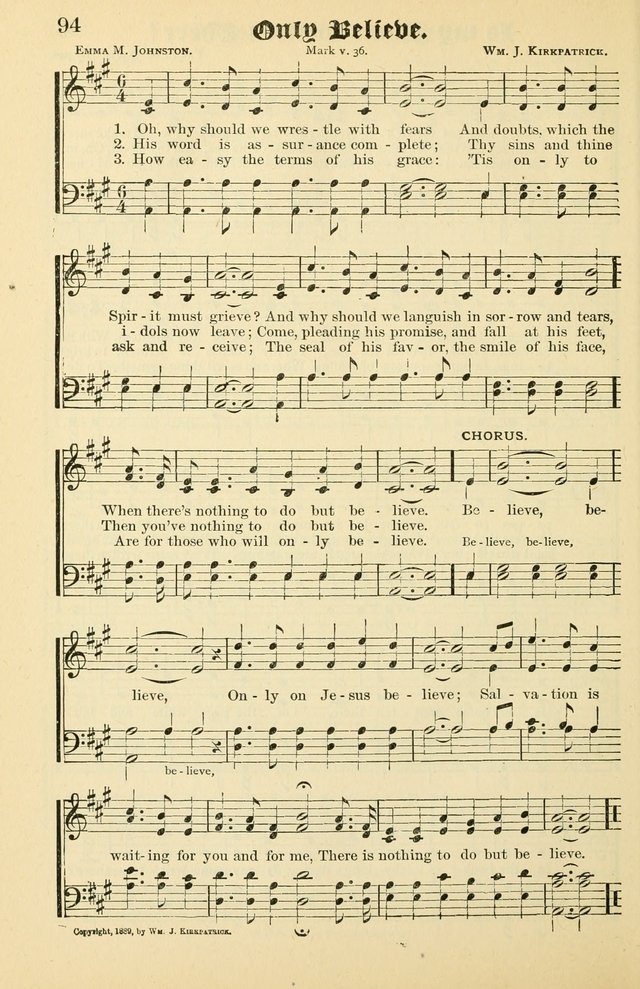 Unfading Treasures: a compilation of sacred songs and hymns, adapted for use by Sunday schools, Epworth Leagues, endeavor societies, pastors, evangelists, choristers, etc. page 94