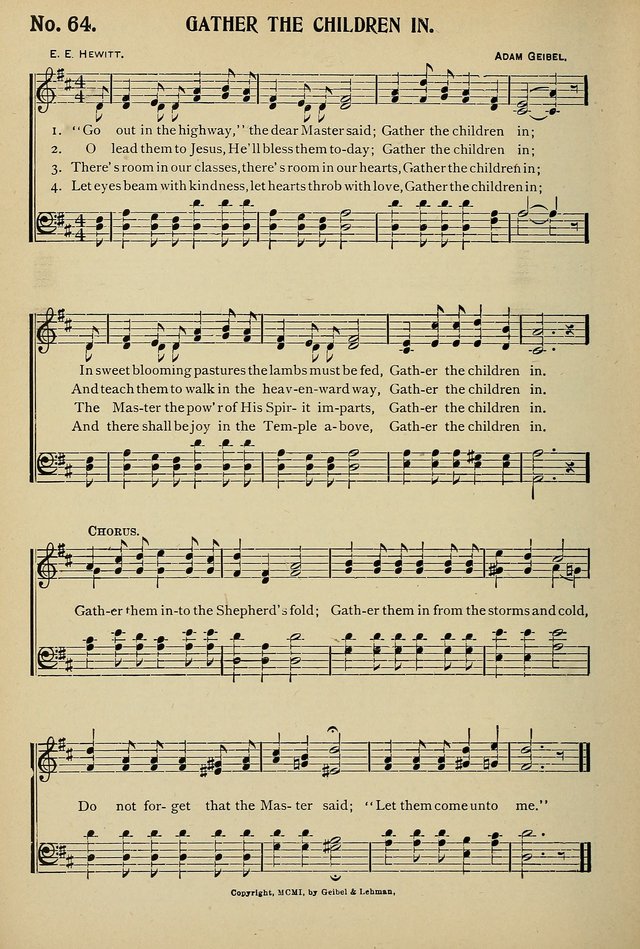 Uplifted Voices: a 20th century hymn book for sunday-schools and devotional meetings page 64