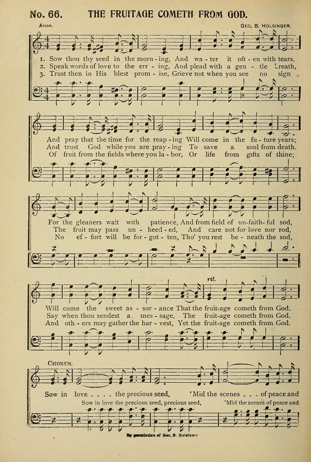 Uplifted Voices: a 20th century hymn book for sunday-schools and devotional meetings page 66
