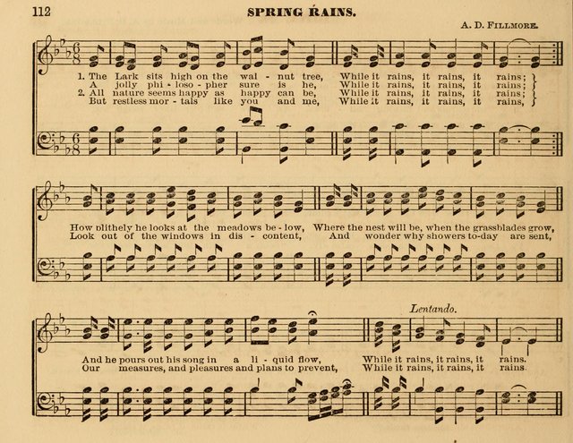 The Violet: a book of music and hymns, with lessons of instruction designed for Sunday Schools, social meetings, and home circles page 112
