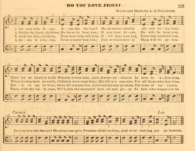 The Violet: a book of music and hymns, with lessons of instruction designed for Sunday Schools, social meetings, and home circles page 115