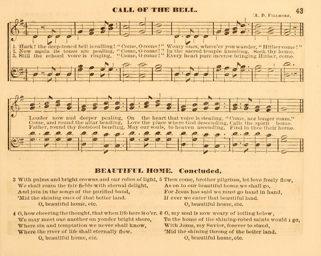 The Violet: a book of music and hymns, with lessons of instruction designed for Sunday Schools, social meetings, and home circles page 43
