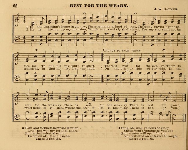 The Violet: a book of music and hymns, with lessons of instruction designed for Sunday Schools, social meetings, and home circles page 68