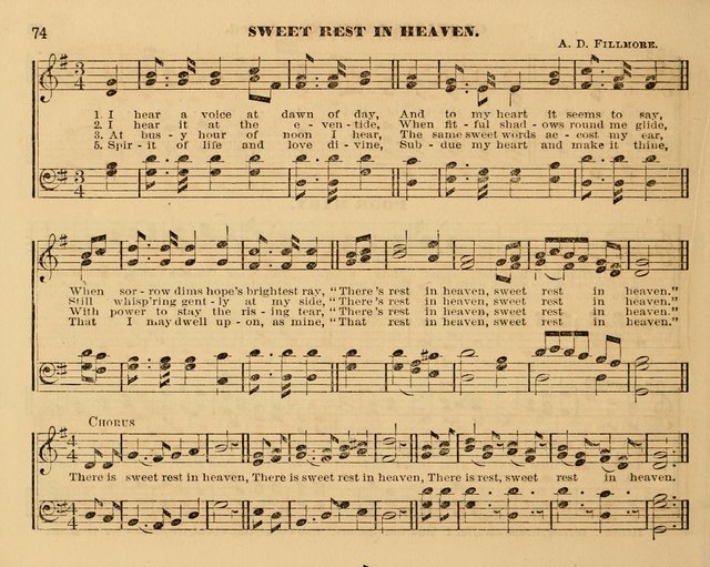 The Violet: a book of music and hymns, with lessons of instruction designed for Sunday Schools, social meetings, and home circles page 74