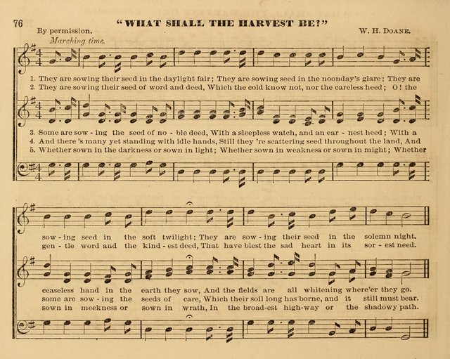 The Violet: a book of music and hymns, with lessons of instruction designed for Sunday Schools, social meetings, and home circles page 76