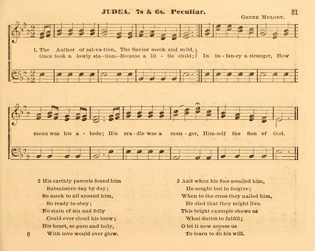 The Violet: a book of music and hymns, with lessons of instruction designed for Sunday Schools, social meetings, and home circles page 81