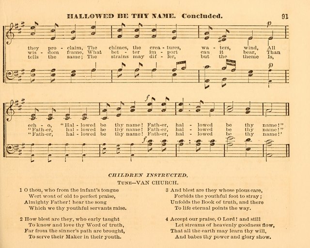 The Violet: a book of music and hymns, with lessons of instruction designed for Sunday Schools, social meetings, and home circles page 91