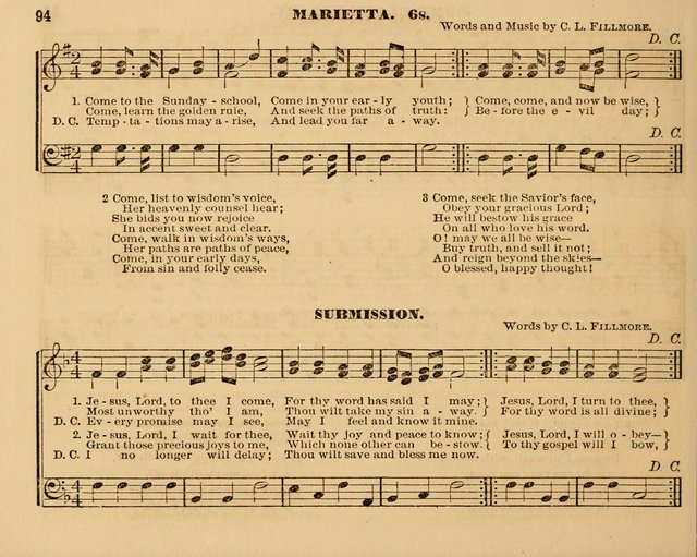The Violet: a book of music and hymns, with lessons of instruction designed for Sunday Schools, social meetings, and home circles page 94